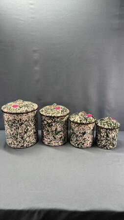 4 PCS GRANITE CANNISTER SET