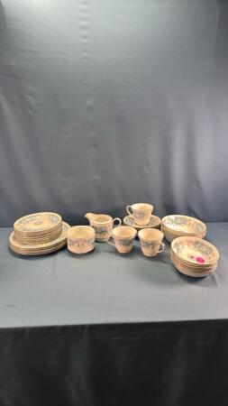 PARTIAL SET OF AINSLEY MOON LIGHT ROSE CHINA