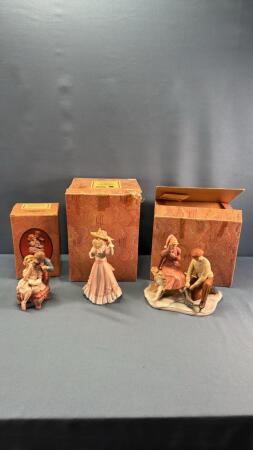 (3) TREASURED MEMORIES FIGURINES