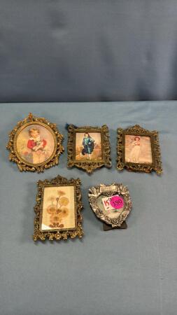 (5) ORNATE METAL PICTURE FRAMES
