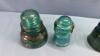 GLASS & PORCELAIN INSULATOR LOT - 8