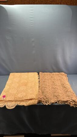 (2) CROCHETED TABLE CLOTHES