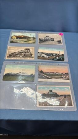 (7) VINTAGE RAIL ROAD STRATFORD POST CARDS