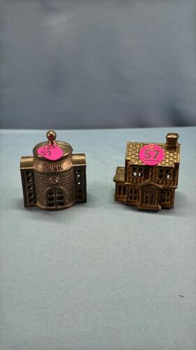 (2) CAST IRON BANKS