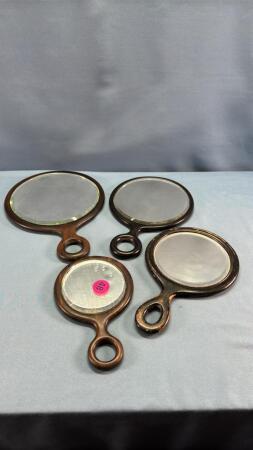 (4) CIRCULAR VINTAGE DRESSER MIRRORS
