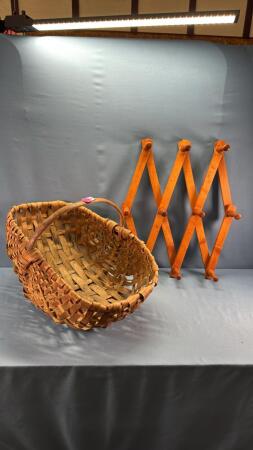 WICKER APPLE PICKING BASKET