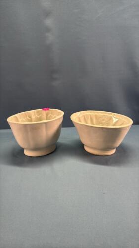 (2) 4IN HIGH PORCELAIN JELLY MOLDS