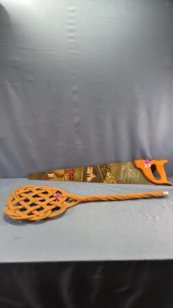 HAND PAINTED DECORATIVE HAND SAW