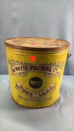 WHYTE PACKING COMPANY 20LB LARD PAIL