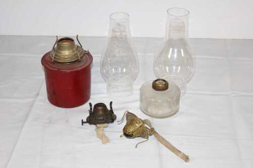 Oil Lamp and Assorted Parts