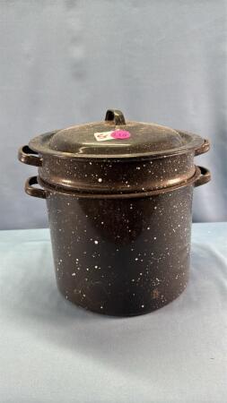 GRANITE KETTLE WITH STEAMER
