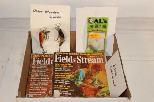 2 Wooden Fishing Lures, 2 - 1970's Field & Stream