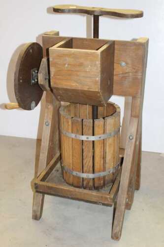 Wooden Apple/Wine Press, 38" Tall