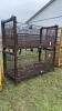 PAIR OF STEEL 80IN X 38IN X 32IN STACKING CRATES - 3