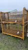 PAIR OF STEEL 80IN X 38IN X 32IN STACKING CRATES - 3