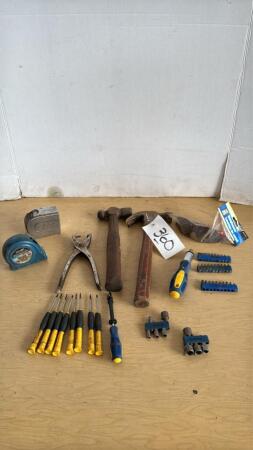 Tape Measures, Hammers, Screw Drivers Etc.