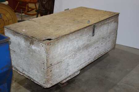 Wooden Feed Cart With Heavy Cast Wheels