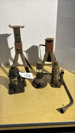 2 Axle Stands, 3 Bottle Jacks