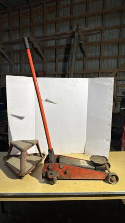 Hydraulic Automotive Jack and Steel Stool