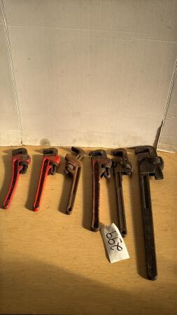 (6) Steel Pipe Wrenches