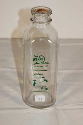 Wakes Dairy, Stratford Milk Bottle