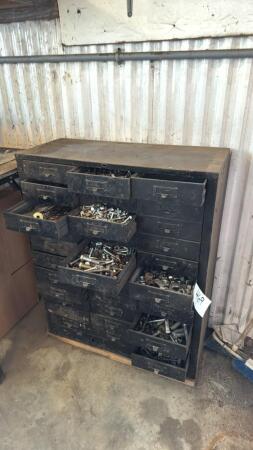 33 Drawer Bolt Bin with Contents