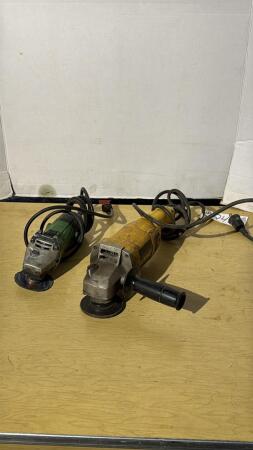 DeWalt 5in and Hitachi 4.5in Angle Grinders