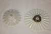 2 Ruffled Milk Glass Oil Lamp Shades - 2