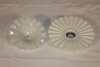 2 Ruffled Milk Glass Oil Lamp Shades - 3