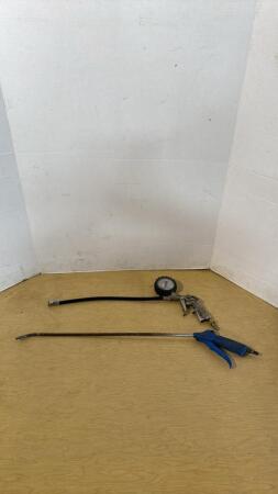 20in Blow Gun, Air Chuck with Gauge