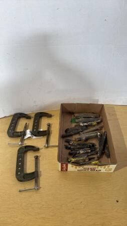 4in-7in Adjustable C Clamps and Splitting Wedges