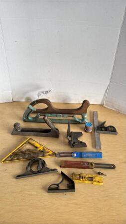 (3) Rasps, Angle Tools, Square Etc..