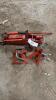 LIGHT FLOOR JACK AND PAIR OF AXLE STANDS
