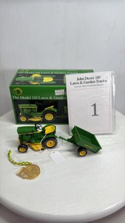 JOHN DEERE MODEL 110 LAWN TRACTOR WITH TRAILER