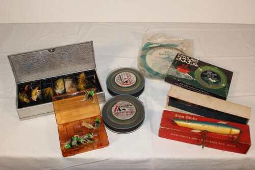 Tackle, Fly Line and Wooden Lure