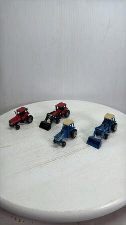 (4) CASE IH & FORD 1/64 TRACTORS