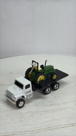 FLATBED JOHN DEERE DELIVERY TRUCK & 6400 TRACTOR