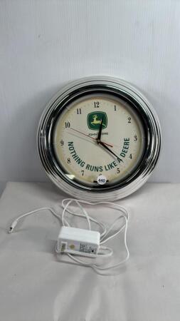 JOHN DEERE 14.5IN NEON CLOCK
