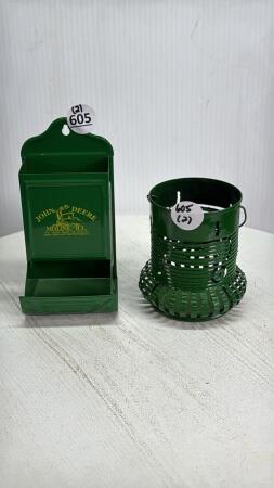 JOHN DEERE TIN MATCH HOLDER