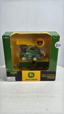 JOHN DEERE FORAGE HARVESTER WITH 2 WAGONS