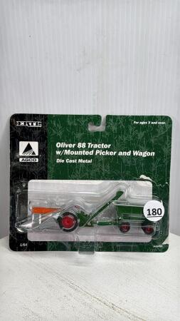 OLIVER 88 TRACTOR WITH PICKER & WAGON