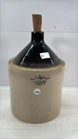 2 GALLON CROWN STONE WARE JUG