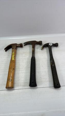 (3) CLAW HAMMERS