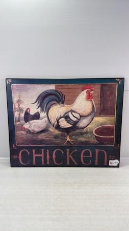 WOODEN CHICKEN WOODEN WALL HANGING