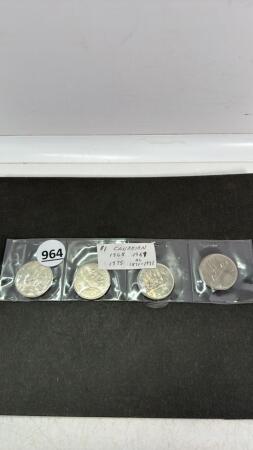 (4) CANADIAN ONE DOLLAR COINS