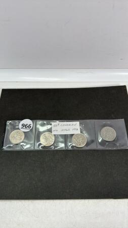 (4) CANADIAN FIFTY CENT COINS