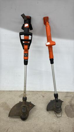 (2) BLACK & DECKER CORDLESS WEED EATERS