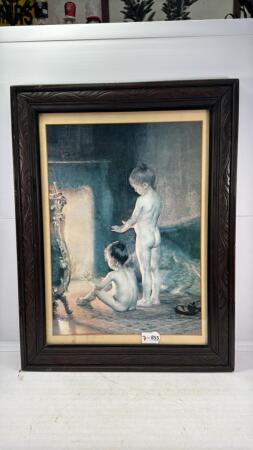 PAUL PEEL AFTER BATH PRINT ON CANVAS