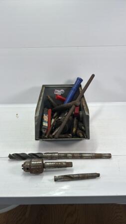 (3) DRILL CHUCKS & QTY OF LARGE BITS