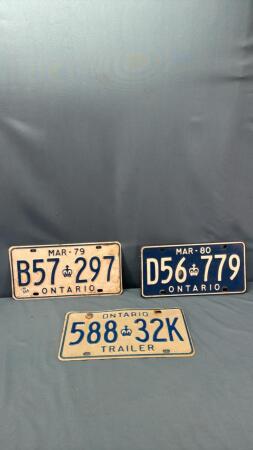 (3) LICENSE PLATES